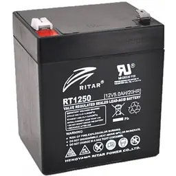 Акумулятор Ritar AGM RT1250B, Black Case, 12V 5.0Ah - мініатюра 2