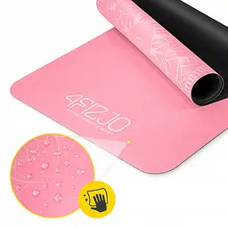 Килимок (мат) спортивний 4FIZJO замша 183 x 61 x 0.15 см для йоги та фітнесу Pink (P-5905973404419) - мініатюра 10