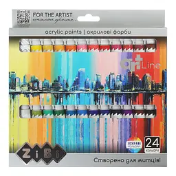 Фарби акрилові, 24 кольори, 12 мл, Art Line, ZB.6664