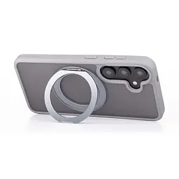 Противоударный чехол-панель для Samsung Galaxy S24 5G (SM-S921)/S25 5G, Unit Stand2, серый, силикон + поликарбонат, защита всего корпуса, с подставкой, поддержка магнитных держателей и беспроводной зарядки (MagSafe), ArmorStandart (ARM89560) - мініатюра 4