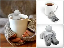 Силіконовий заварник для чаю - Mr. Tea, сірий - мініатюра 3