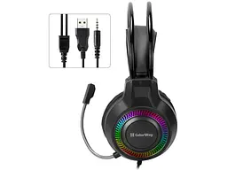 Навушники з мікрофоном ColorWay GlowCore RGB Black (CW-HPG02BK) - мініатюра 2
