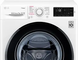 Пральна машина LG з фронтальним завантаженням F2J5HS9W, 7кг, 1200, A+++, Пар, глибина 45см, Дисплей, Інвертор, Білий (F2J5HS9W) - мініатюра 10