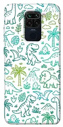 TPU чохол Demsky Dino pattern для Xiaomi Redmi Note 9 / Redmi 10X