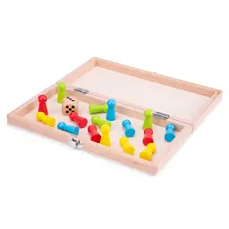 Настільна гра Лудо New Classic Toys, дерев'яна коробка-дошка - мініатюра 3
