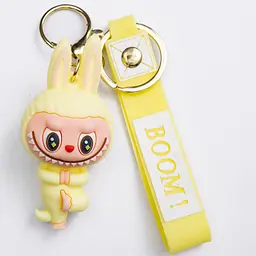 Брелок для ключів Лабубу Yellow Yoga 4х8 см Yiwu HP-55-16Y