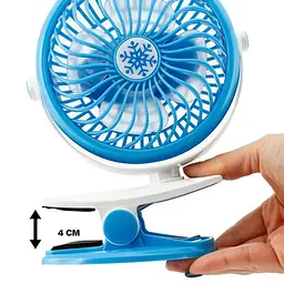 Вентилятор Міні USB з прищіпкою Mini fan LY-582 • Портативний настільний вентилятор з акумулятором і кріпленням - мініатюра 4