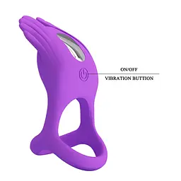 Віброкільце Pretty Love Silas Vibrant Penis Ring 9.5 см фіолетовий - мініатюра 9