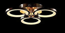 Люстра стельова LED Splendid Ray LK38/3, 80W, золото, білий, з пультом, сучасний стиль