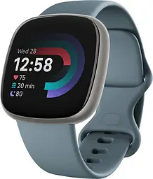 Смарт-часы Fitbit Versa 4 Waterfall Blue/Platinum (FB523SRAG)