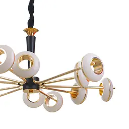 Люстра Brille молекула підвісна LED 80W WW BK+GD (ВL-791S/12) - мініатюра 8