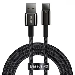 Кабель Baseus Tungsten Gold Fast Charging USB to Type-C 100W (2m) black (CAWJ000101)