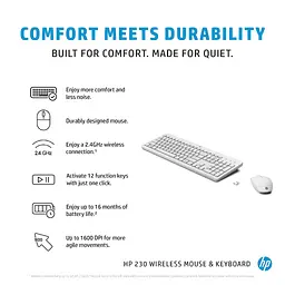 Комплект HP 230 Wireless UA White (3L1F0AA) - мініатюра 4