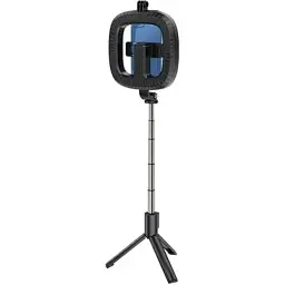Трипод монопод Hoco LV03 Plus Showfull fill light live broadcast holder 0.95 m LED з кільцевим освітленням - мініатюра 2