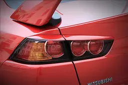 Вії фар стопів Fly для Mitsubishi Lancer X 07-09 Чорні 2 шт