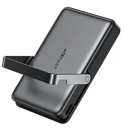 Зовнішній акумулятор Acefast M17 PD20W/22.5W magnetic fast charging power bank with built-in stand 10000mAh Black (6974316284000) - мініатюра 4
