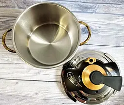 Набір каструль O.M.S. Collection 1088 з нержавіючої сталі 18 предметів (Туреччина) - мініатюра 4