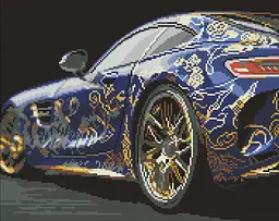 Набір з алмазною мозаїкою на підрамнику Вишукана машина Ideyka AMO8183, 40x50 см - мініатюра 1