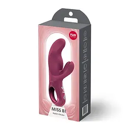 Вібратор-кролик Fun Factory MISS BI Wine Red, 2 незалежні мотори, діаметр 4,2 см - мініатюра 10