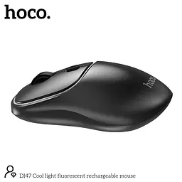 Миша Hoco DI47 Cool світло-флуоресцентна акумуляторна миша 2.4G / BT чорна - мініатюра 9