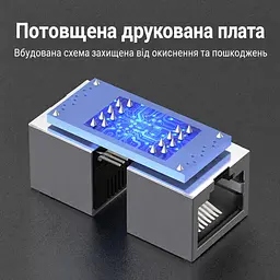 Мережевий з'єднувач Vention IPVB0 Keystone RJ45 Cat.6 чорний (IPVB0) - мініатюра 8