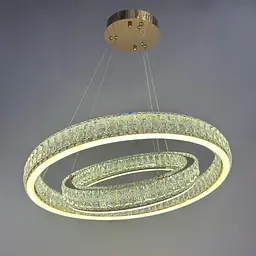 Люстра кільця Linisoln 7973-60*40 метал, кришталь, акрил LED 130 Вт 1 лампа 120-50 см 60*40 см - мініатюра 3
