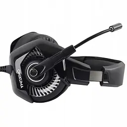 Дротова ігрова гарнітура Onikuma Gaming with RGB LED K6, USB, 3.5mm, 2m, black - мініатюра 3