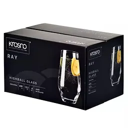 Набір високих склянок Krosno Ray скло 450 мл 6 шт. (901572) - мініатюра 3