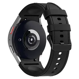 Ремінець шкіра-силікон BeWatch Samsung Galaxy Watch 4/5/6 20 мм Чорний (1gw0102) - мініатюра 2