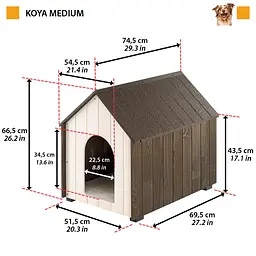 Будиночок для собак Ferplast Koya Medium 49×67×57,5 см 87028200 - мініатюра 2