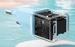 Зарядний пристрій Baseus GaN 5 Fast Charger (mini) 20 W (CCGN050103) 1 Type-C блакитне - мініатюра 9