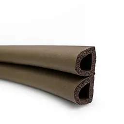 Ущільнювач для дверей клейкий D-подібний 6 м HORST коричневий (DS-D 9x7,5 BROWN) - мініатюра 5