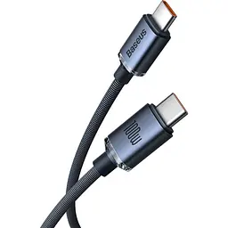 Кабель Baseus Crystal Shine Series USB-C to USB-C 100W 1.2m Black (CAJY000601) [141252] - мініатюра 2