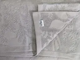 Простирадло махрове жакардове Parisa Home Premium 200х220 щільність 470 г/м2 сіре - мініатюра 6