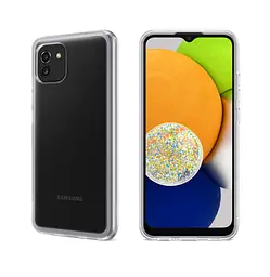Чохол Silicone Case WS Samsung A03 (A035) Прозорий