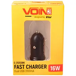 Автомобільний зарядний пристрій Voin 2USB 12/24V - 5V 3.1A (C-31203BK) - мініатюра 4
