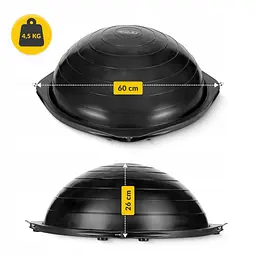 Балансувальна платформа 4FIZJO Bosu Ball 60 см Black (P-5905973402446) - мініатюра 4