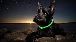 Світлодіодний (LED) нашийник Happet з USB для собак, зелений, 40 см, S (LE09) - мініатюра 2