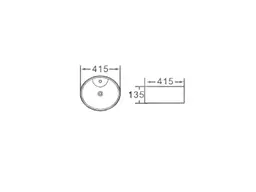 Умивальник Newarc Countertop 41x41 білий 5017W NEW, Білий - мініатюра 3