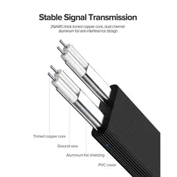 Кабель для передачі даних SATA 3 Data Cable 0.5m US217 Black Ugreen (30796) - мініатюра 9