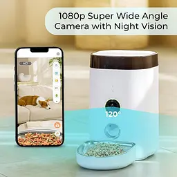 Годівниця для домашніх тварин Dogness F10 Wide View Cam, біла, кришка на 4 літри - мініатюра 5