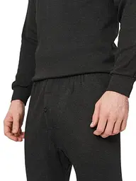 Комплект чоловічий (Кальсоні+Футболка довгий рукав) Thermal set LUX Cott's Wool меланжевий L - мініатюра 3