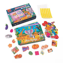 Гра розвиваюча з липучками Бізі бук. Для малят Vladi Toys VT1310-07 Різнокольоровий shop (4820234767175) - мініатюра 2