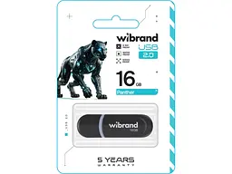 Флешка Wibrand 16 GB Panther Black USB 2.0 (WI2.0/PA16P2B) - мініатюра 2