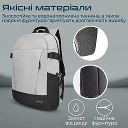 Рюкзак для ноутбука Promate 15.6 (birger.grey) - мініатюра 5