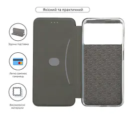 Чехол-книжка для Xiaomi Poco M5, G-Case, черный, кожаный чехол-книжка из экокожи (PU) и TPU, с магнитом, с подставкой и вместительным кардхолдером, противоударный, защита всего корпуса, ArmorStandart (ARM62965) - мініатюра 3