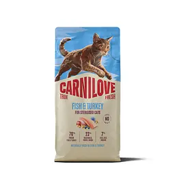 Сухий корм для стерилізованих котів Carnilove True Fresh Fish & Turkey Sterilised суперпреміум риба та індичка 6 кг