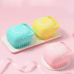 Силіконова масажна щітка мочалка — Silicone Massage Bath Brus - мініатюра 4