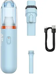 Портативний акумуляторний пилосос для авто Baseus A2 Pro Car Vacuum Cleaner (6000pa) синій - мініатюра 5