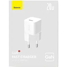 МЗП GaN5 Fast Charger (mini) PD20W (1USB-C) (CCGN05010) White Baseus teh0029587 - мініатюра 5